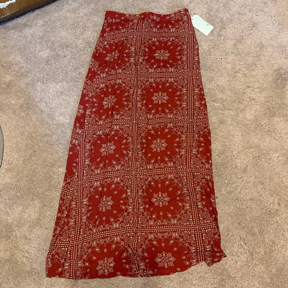 Paisley Print Maxi Skirt